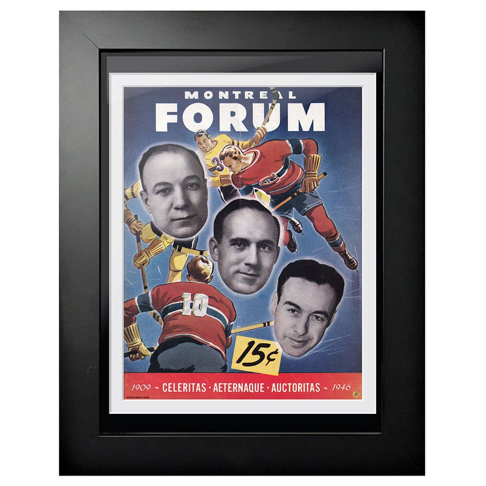 Montreal Canadiens Program Cover - Montreal Forum Floating Heads 1946