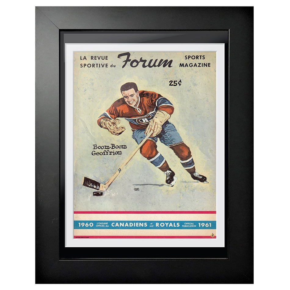 Montreal Canadiens Program Cover - Forum Sports Magazine Boom Boom Geoffrion