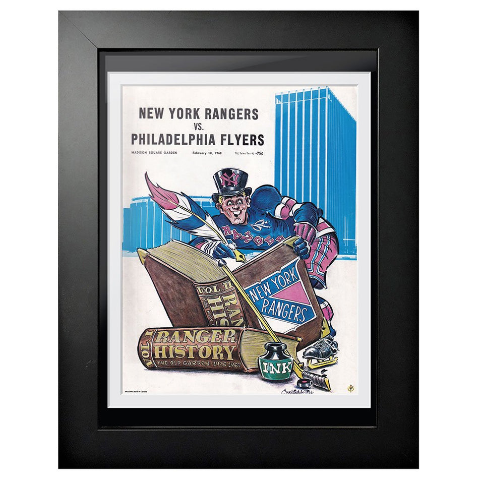 New York Rangers Program Cover - Ranger History New York Rangers vs. Philadelphia Flyers