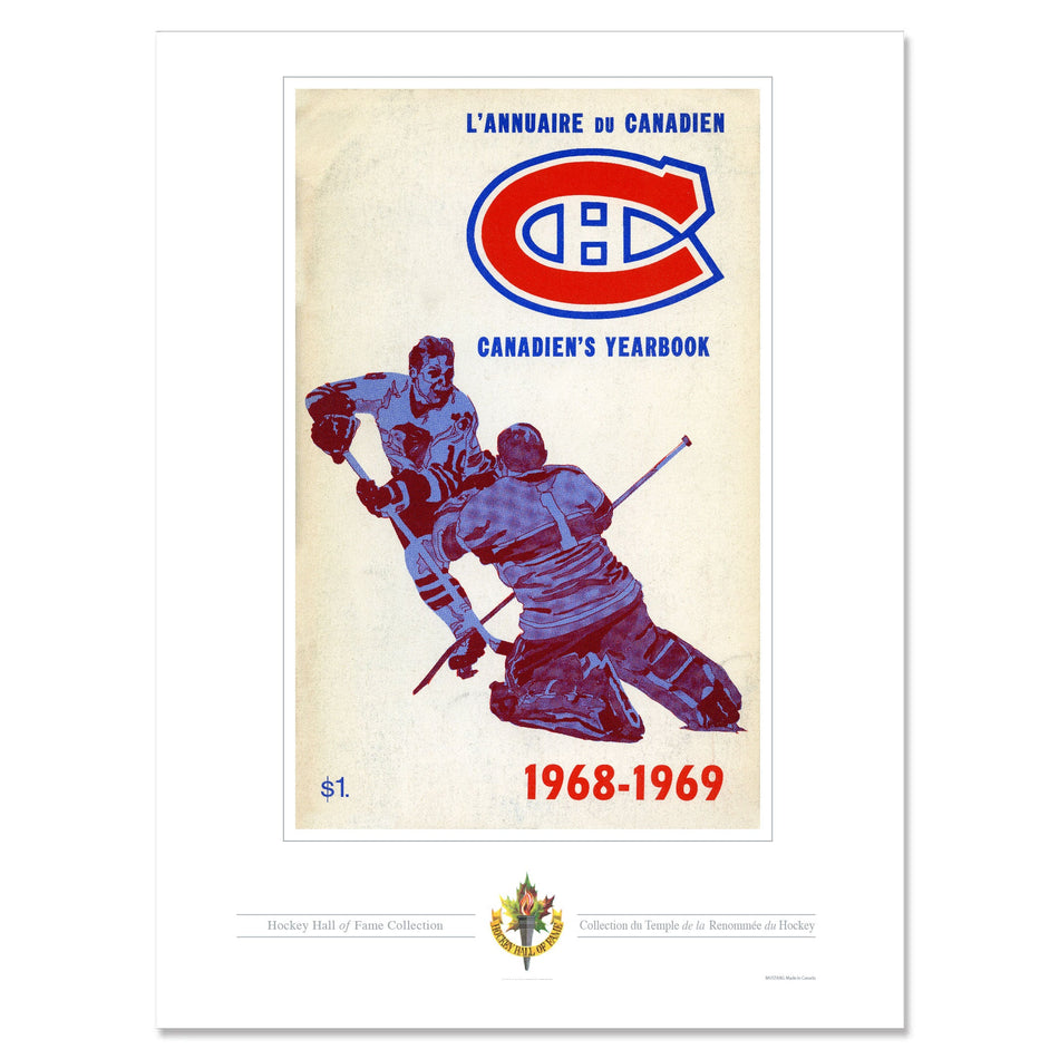 Montreal Canadiens Program Cover Replica Print - 1968 Yearbook Cover