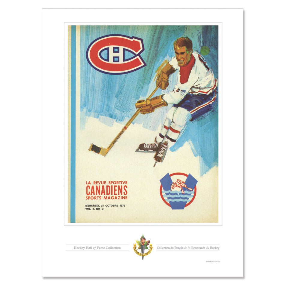 Montreal Canadiens Program Cover Replica Print - Le Revue Sportive 1970