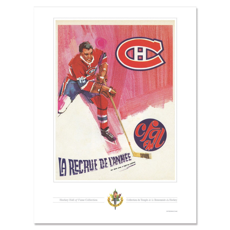 Montreal Canadiens Program Cover Replica Print - La Recrue de L'Anne CFALFM