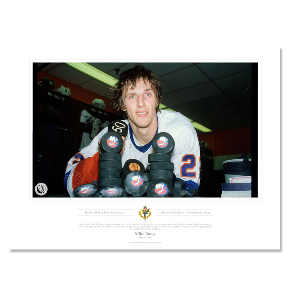 New York Islanders Memorabilia - 1991 Mike Bossy x Classic - 12" x 16" Print
