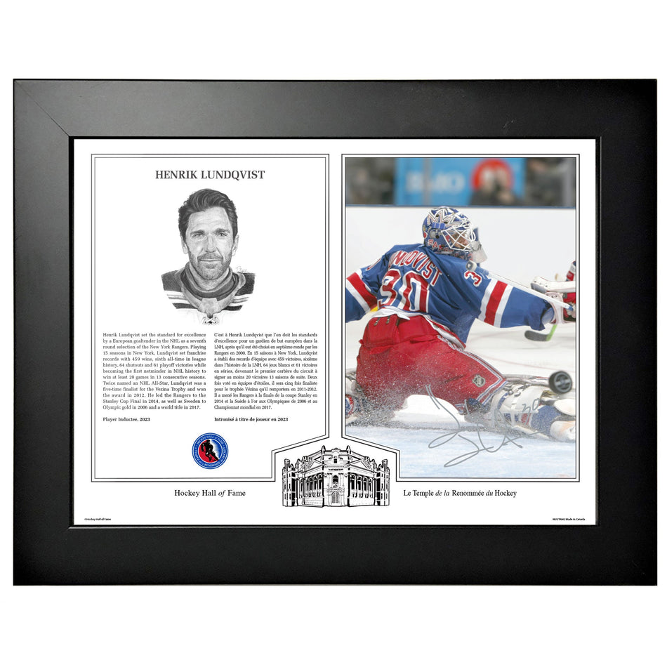 2023 Henrik Lundqvist Frame - NHL Legend - 12" x 16"