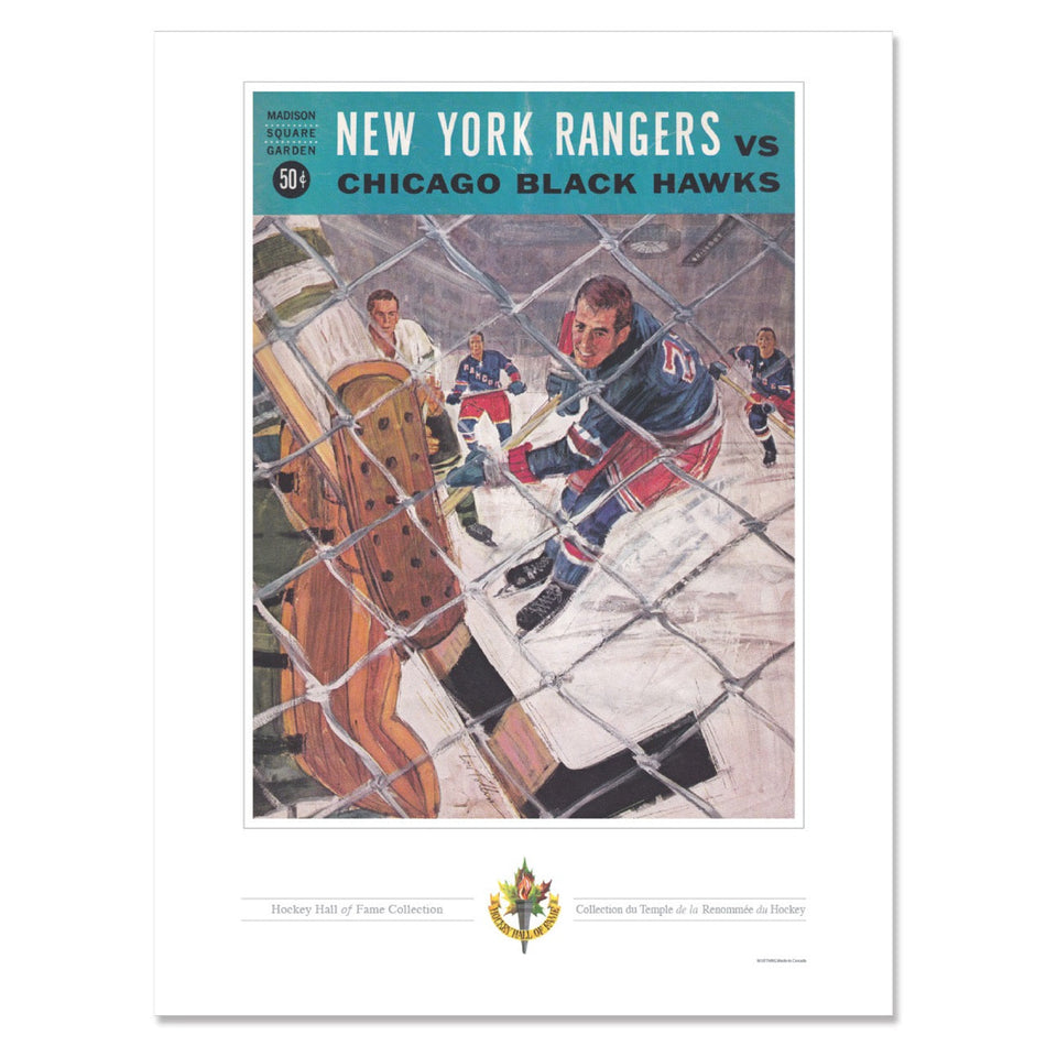 New York Rangers Program Cover Replica Print - New York Rangers vs Chicago Blackhawks