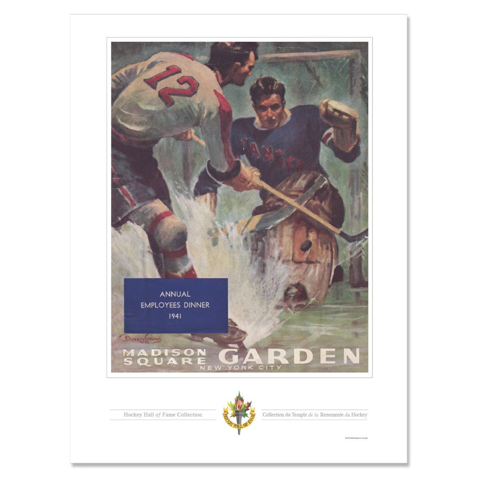 New York Rangers Program Cover Replica Print - Madison Square Garden Pad Shot