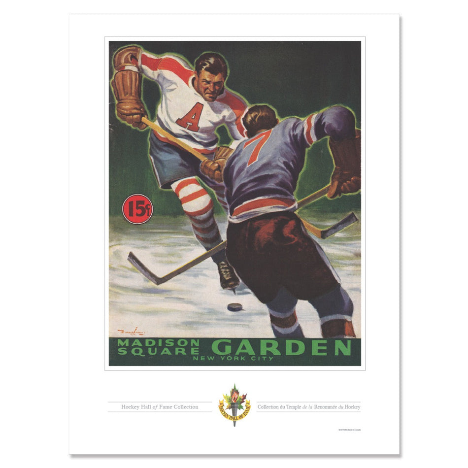 New York Rangers Program Cover Replica Print - Madison Square Gardens A vs. 7