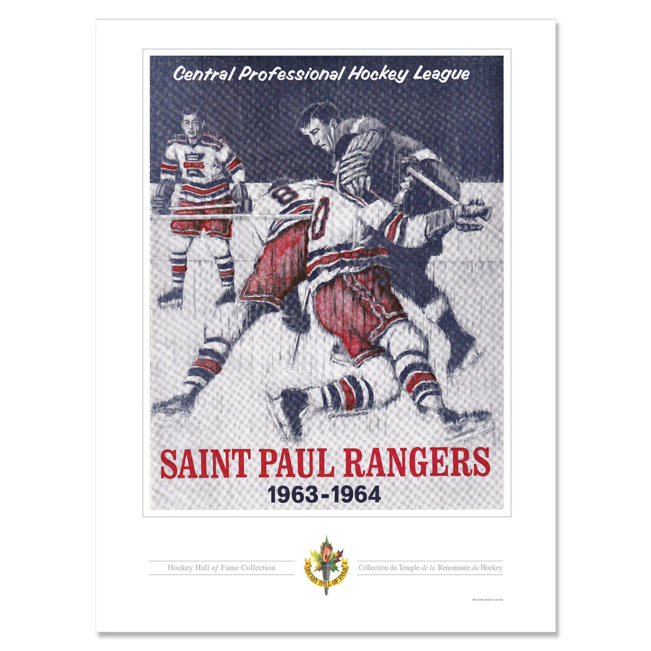 New York Rangers Program Cover Replica Print - Saint Paul Rangers 3 on 1