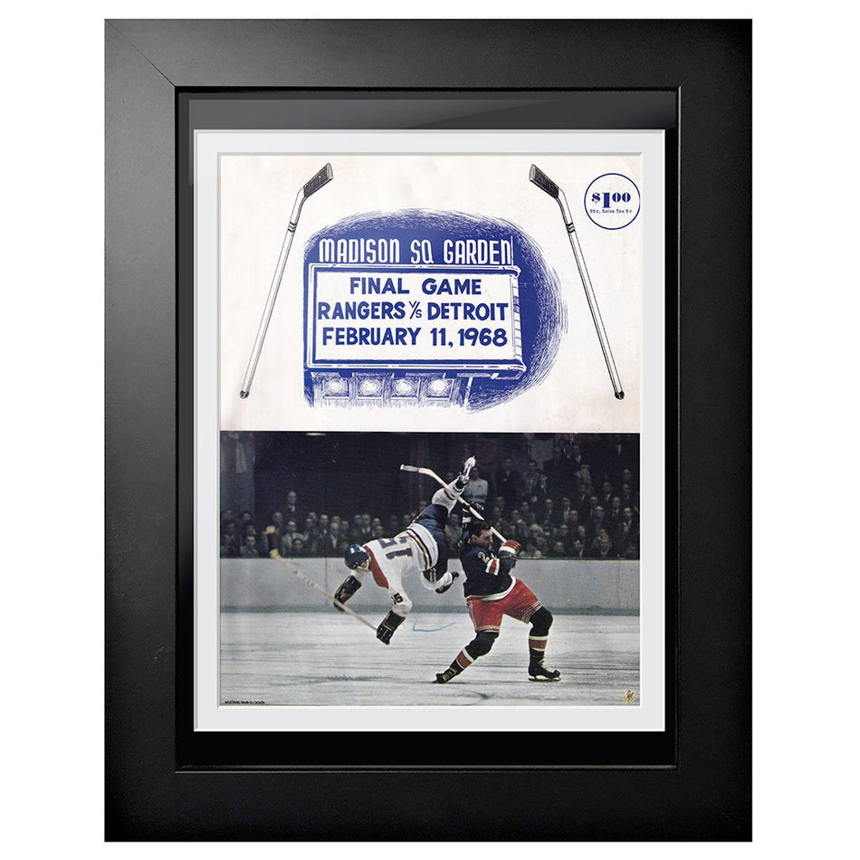 New York Rangers Program Cover - Madison Square Garden Final Game 1968 vs. Detroit