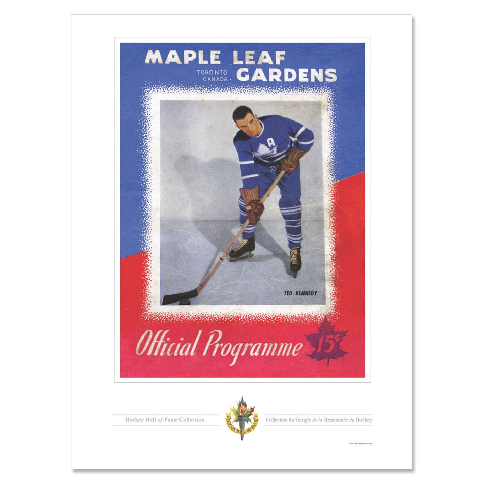Toronto Maple Leafs Program Cover Replica Print - Maple Leaf Gardens Red White and Blue Edition 1