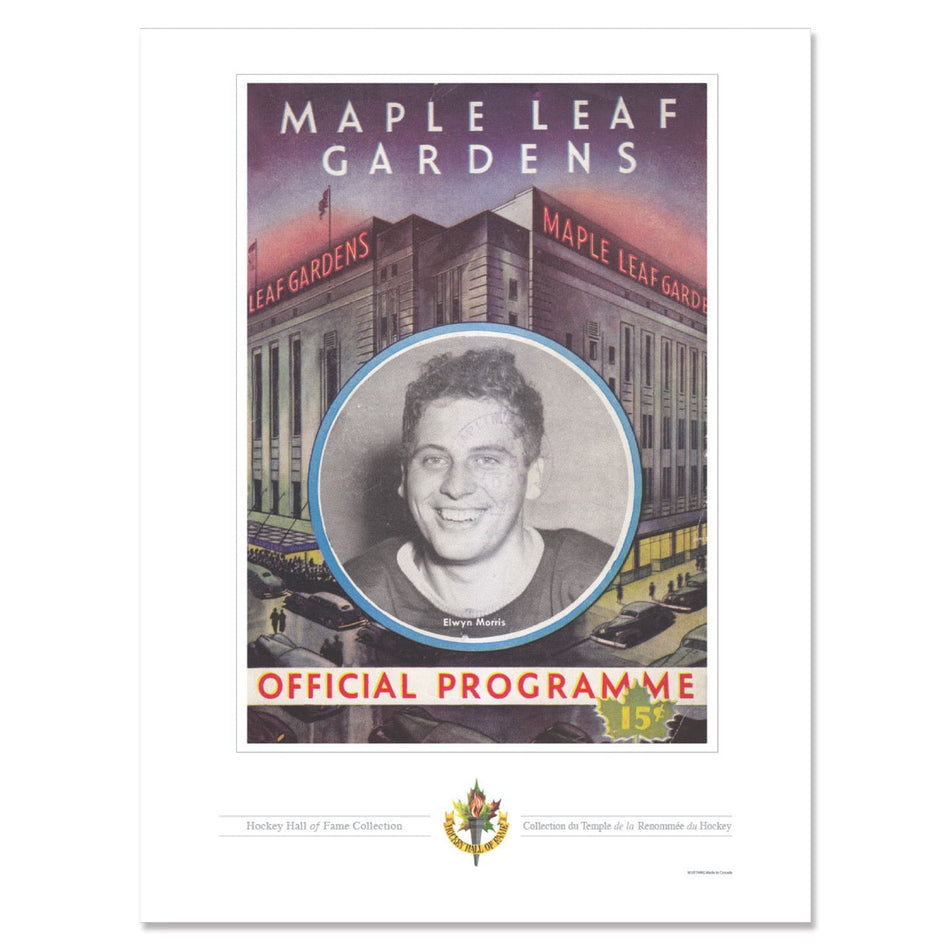 Toronto Maple Leafs Program Cover Replica Print - Maple Leaf Gardens Black & White Image