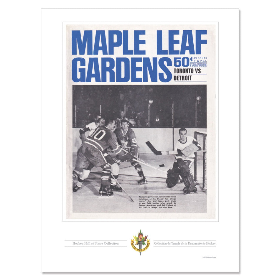 Toronto Maple Leafs Program Cover Replica Print - Maple Leaf Gardens Toronto vs. Detroit