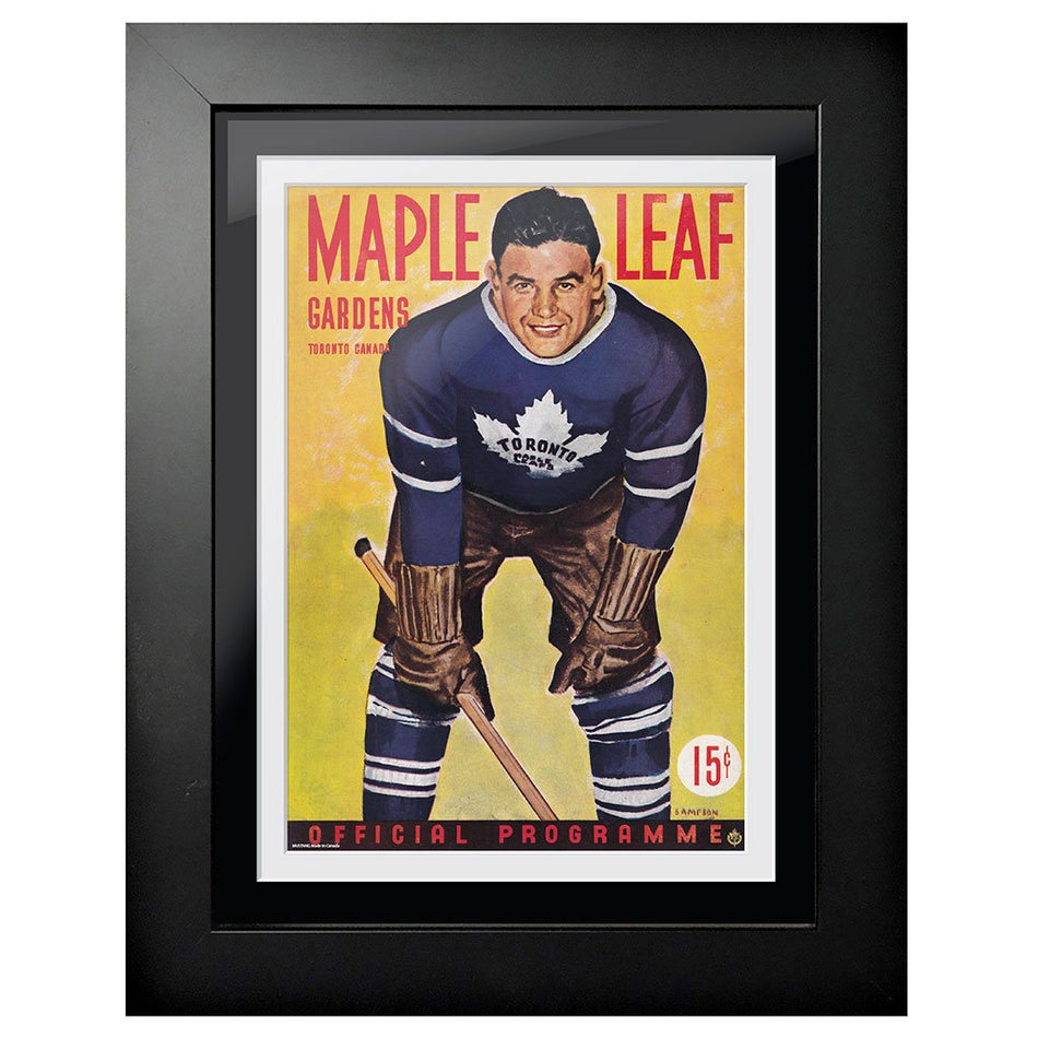 Toronto Maple Leafs Program Cover - Maple Leaf Gardens Yellow Pop