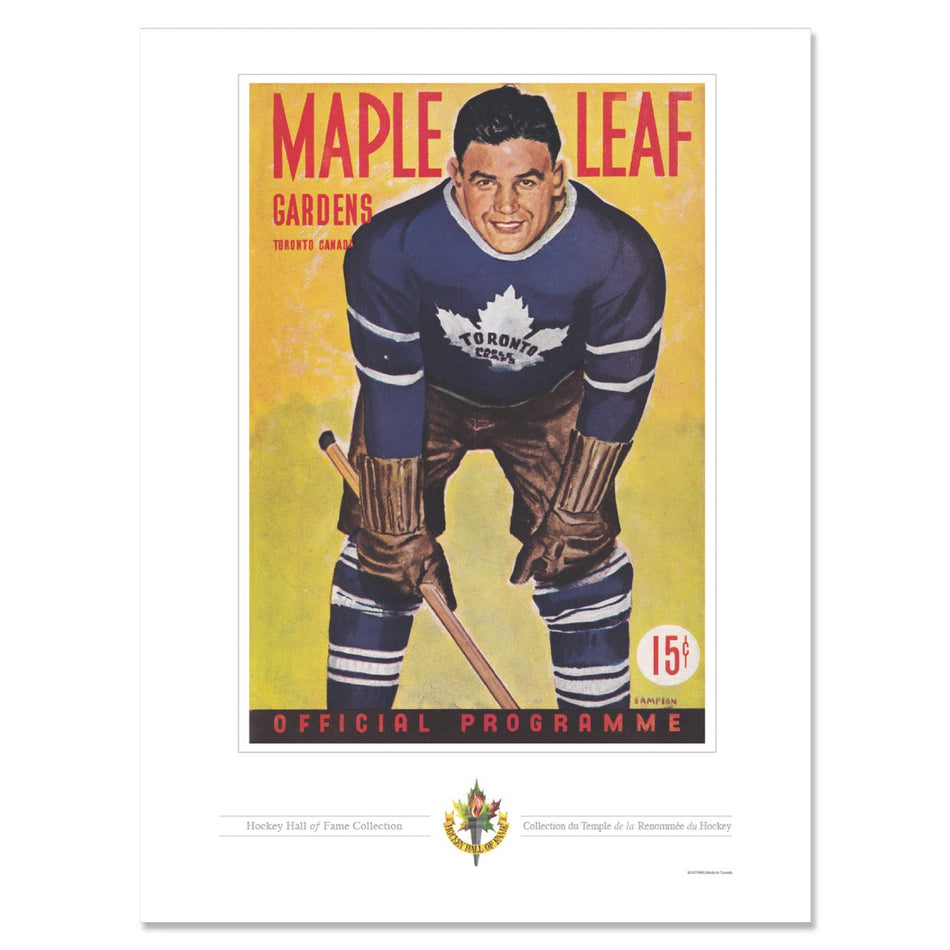 Toronto Maple Leafs Program Cover Replica Print - Maple Leaf Gardens Yellow Pop
