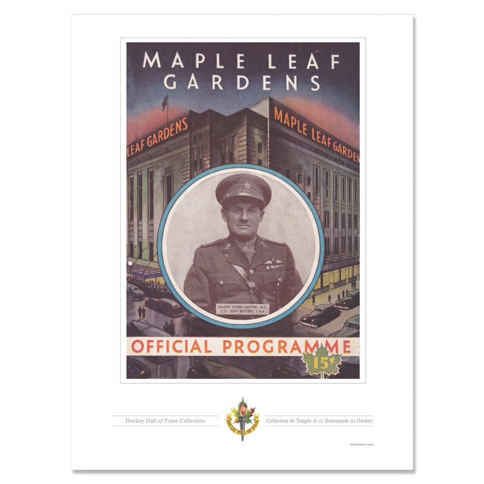 Toronto Maple Leafs Program Cover Replica Print - Maple Leaf Gardens War Hero