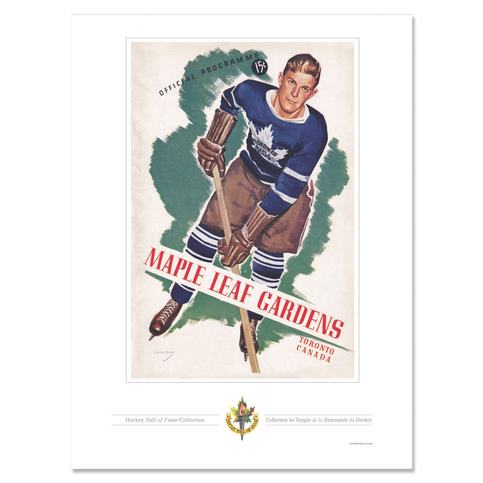 Toronto Maple Leafs Program Cover Replica Print - Maple Leaf Gardens Green Pop