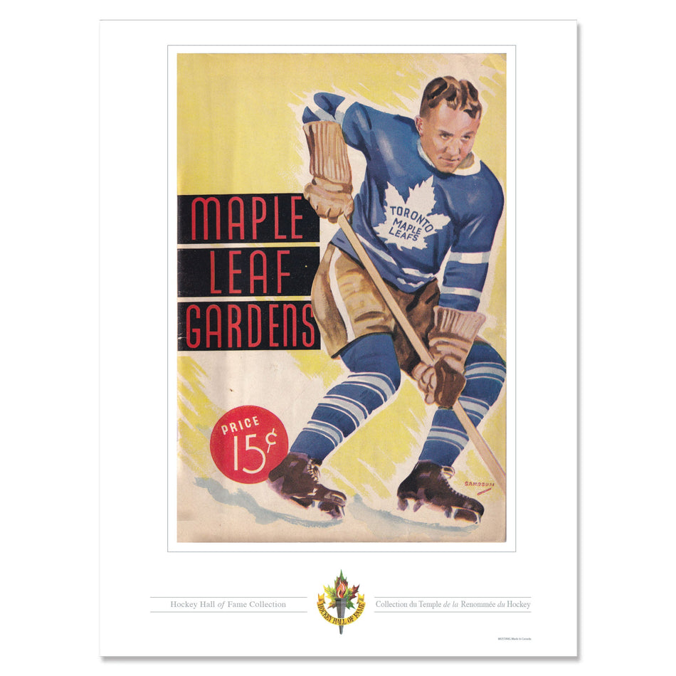 Toronto Maple Leafs Memorabilia-Maple Leaf Gardens Fast Stop Program Cover Replica Print