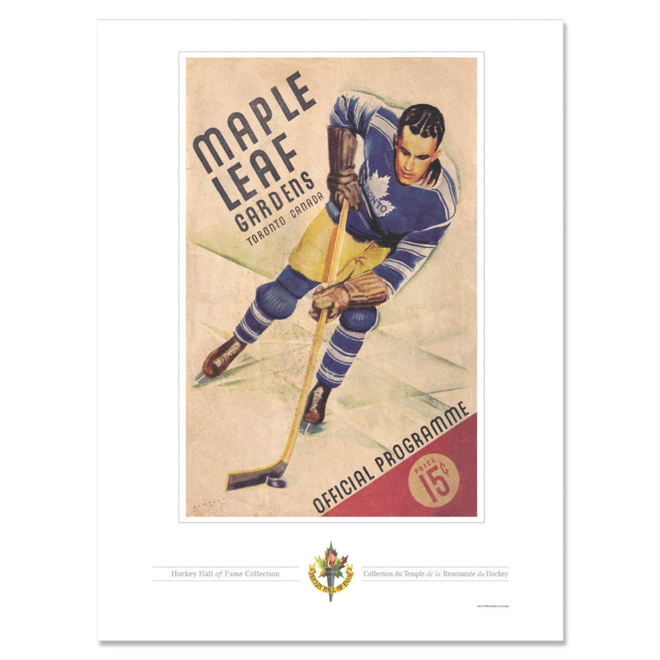 Toronto Maple Leafs Program Cover Replica Print - Maple Leaf Gardens Stick Handle