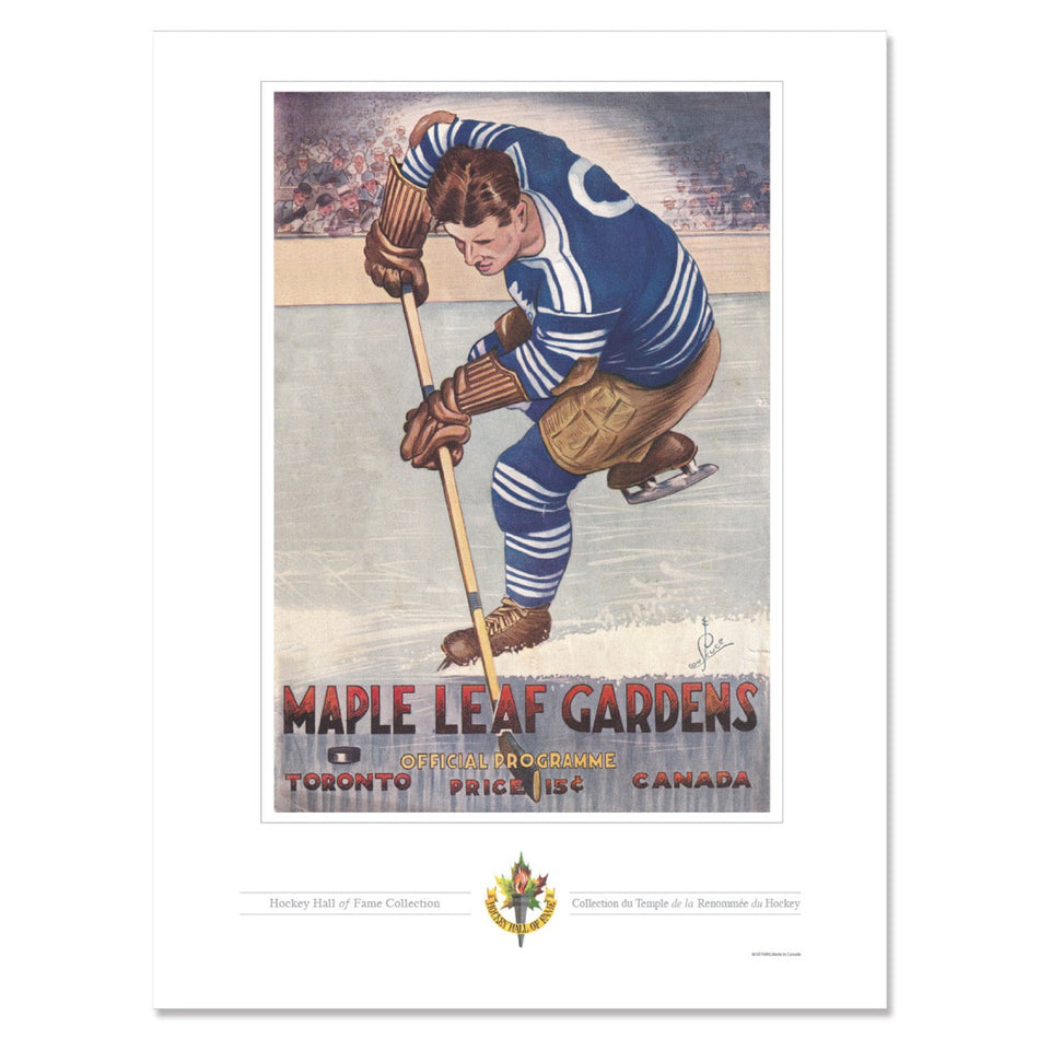 Toronto Maple Leafs Program Cover Replica Print - Maple Leaf Gardens Player Handle