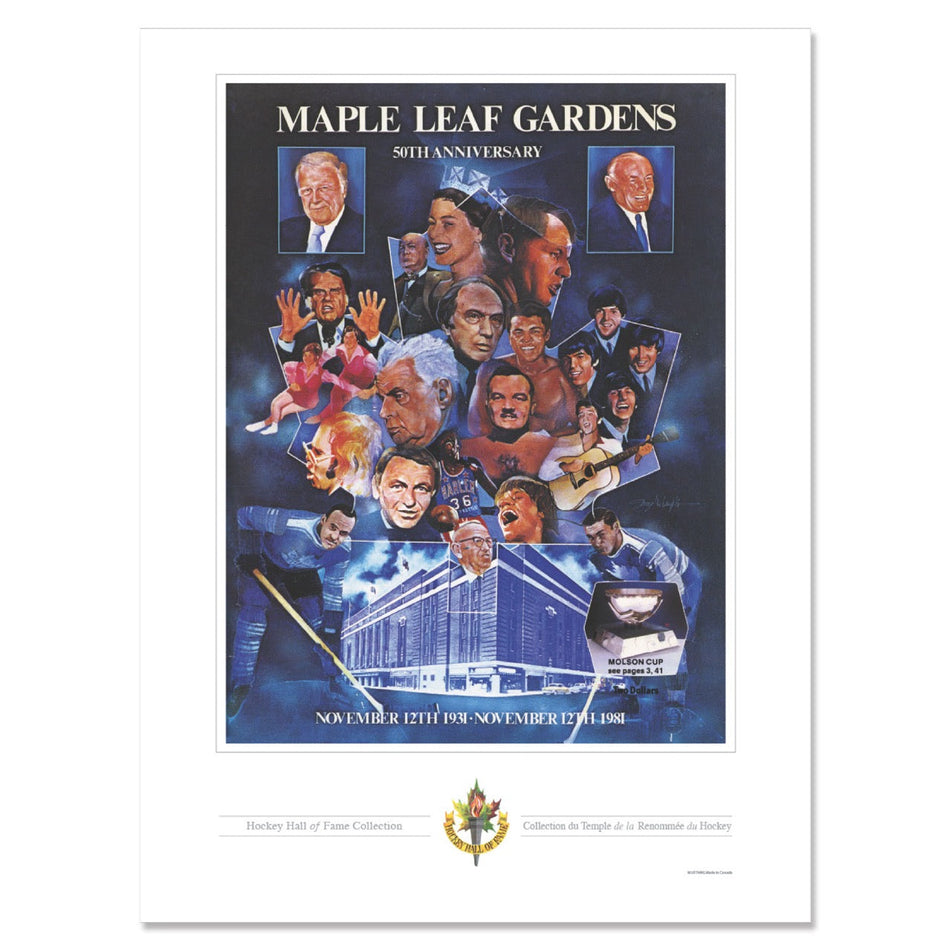 Toronto Maple Leafs Program Cover Replica Print - Maple Leaf Gardens 50th Anniversary