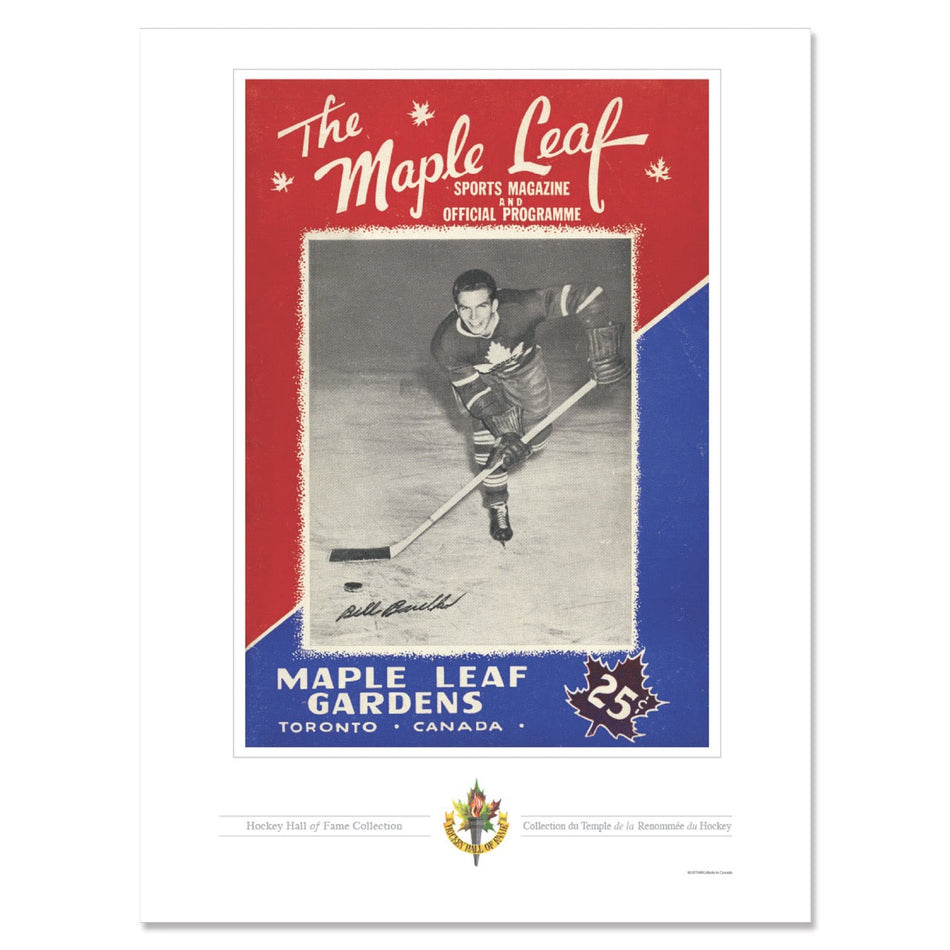 Toronto Maple Leafs Program Cover Replica Print - The Maple Leaf Bill Barilko Edition 1