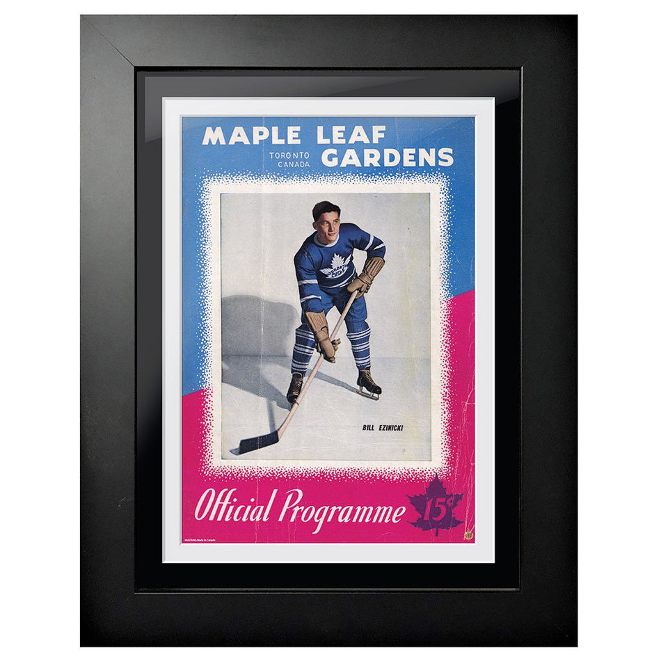 Toronto Maple Leafs Program Cover - Maple Leaf Gardens Bill Ezincki