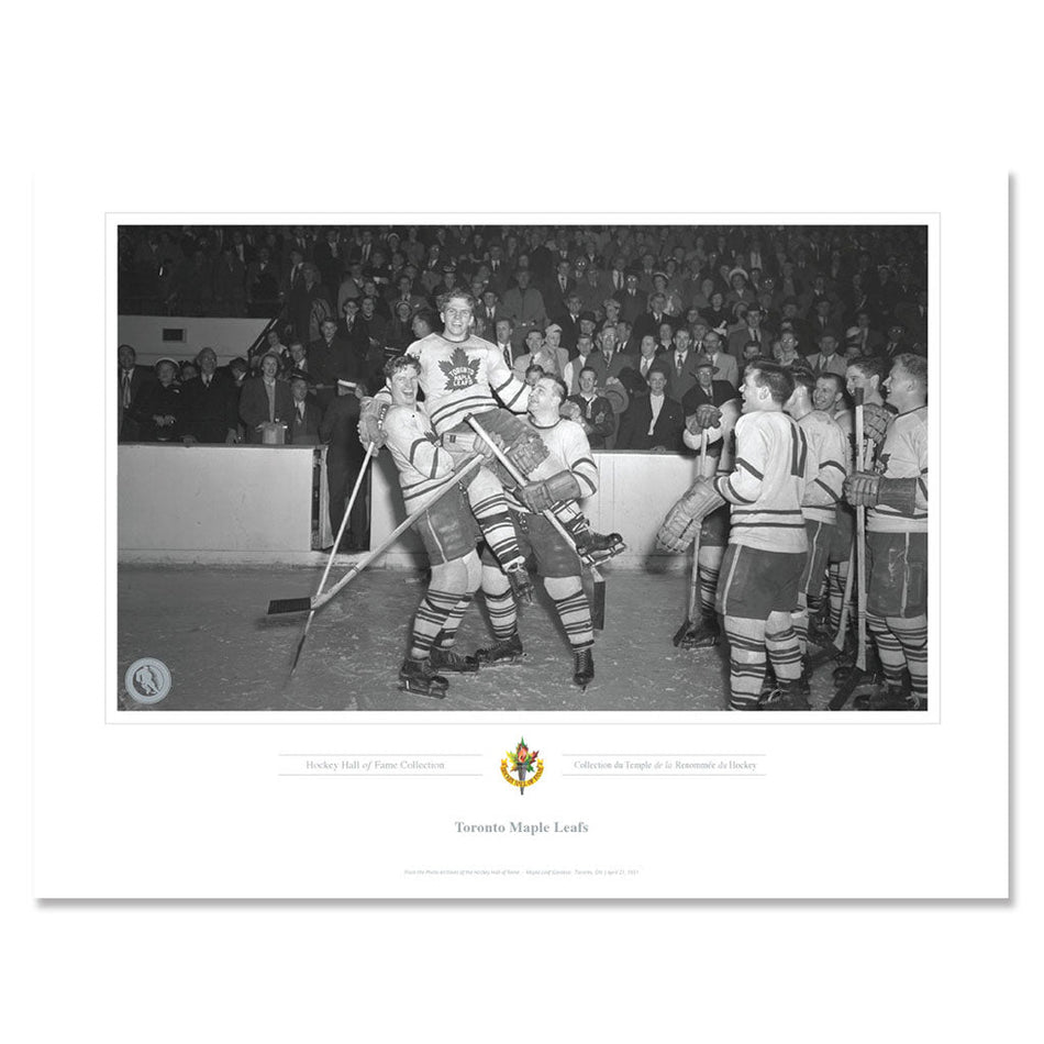 Toronto Maple Leafs Memorabilia -1951 Bill Barilko Celebration Lift  Classic - 12" x 16" Print