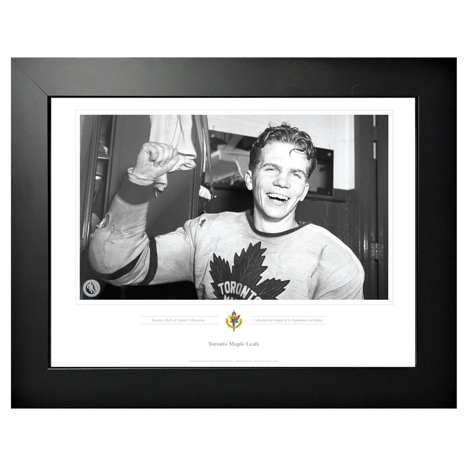 Legends of Hockey - Toronto Maple Leafs Memorabilia -1951 Bill Barilko Classic - 12" x 16" Frame