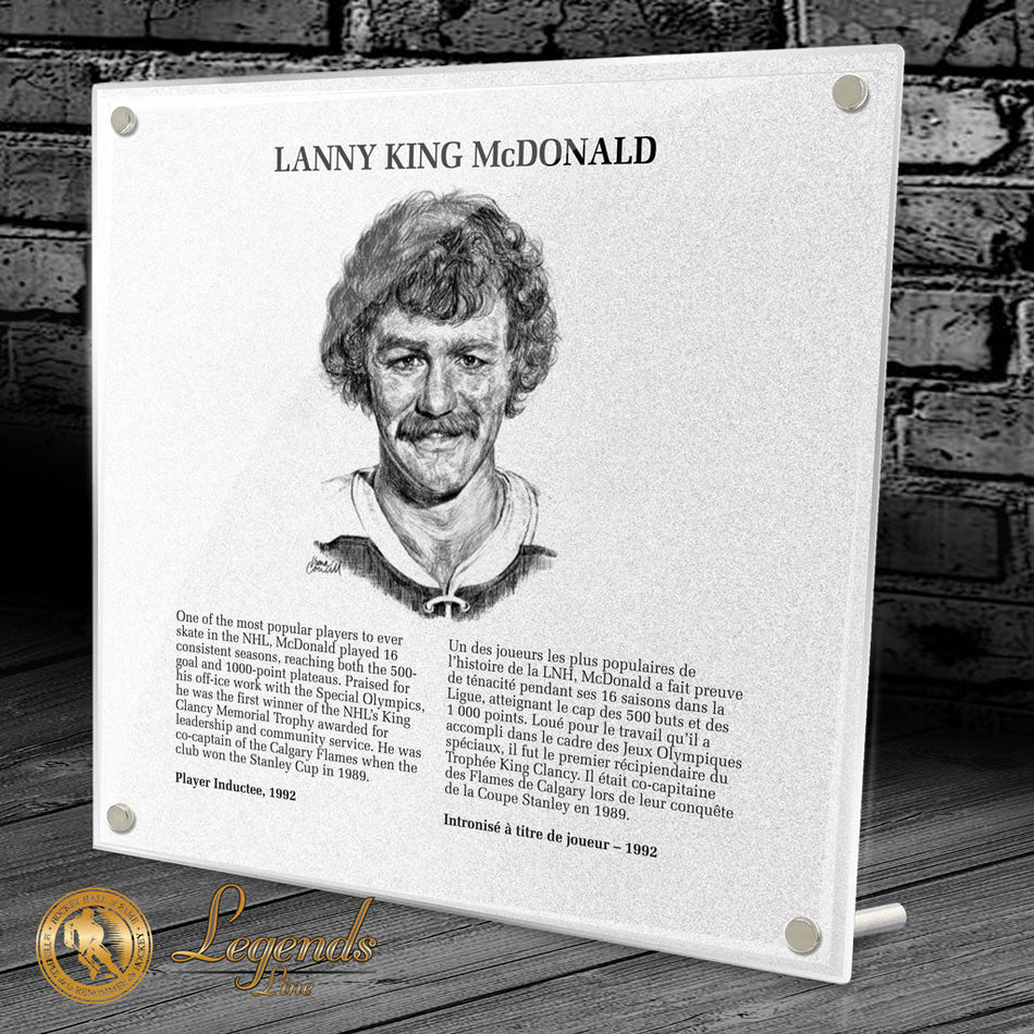 Hockey Hall of Fame Plaque | Lanny McDonald 9" x 9"