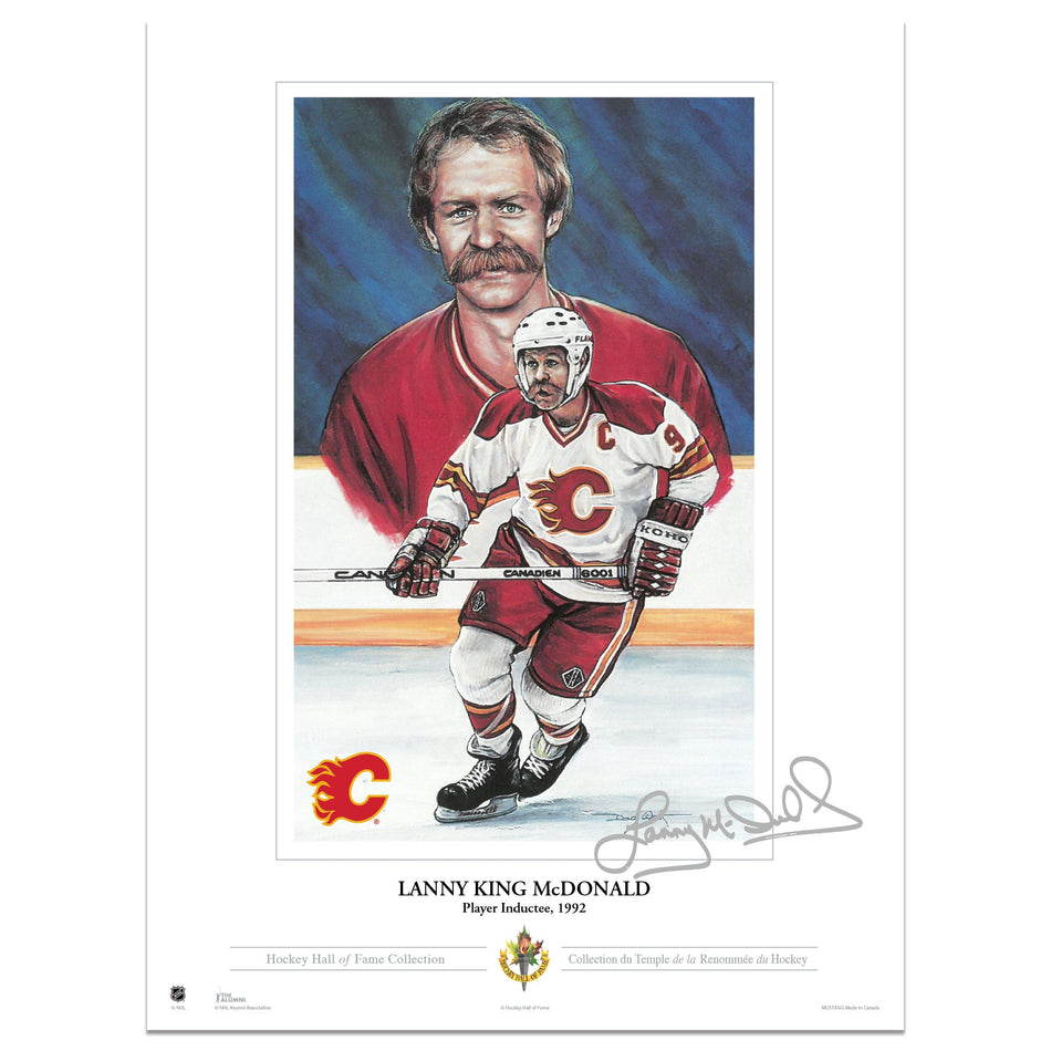 Calgary Flames Memorabilia | Lanny McDonald Collectors Card Print 12"x16"