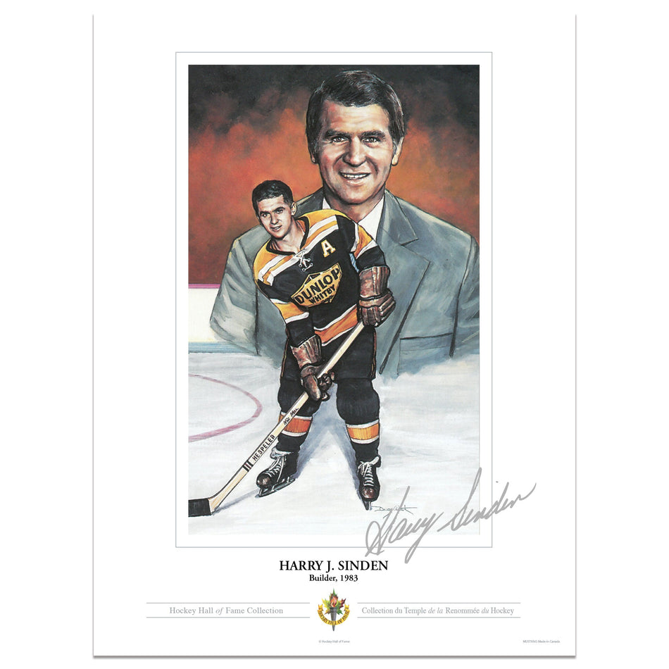 Hockey Memorabilia | Harry Sinden Collectors Card Print 12"x16"