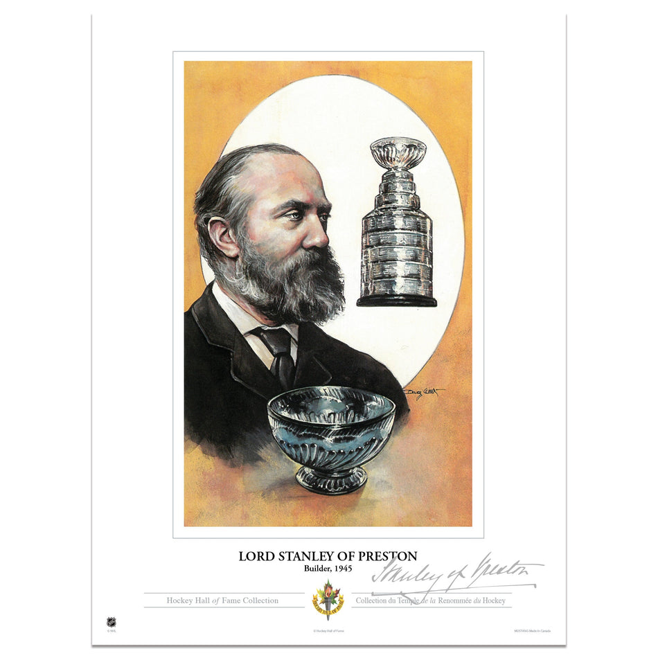 Hockey Memorabilia | Lord Stanley of Preston Collectors Card Print 12"x16"