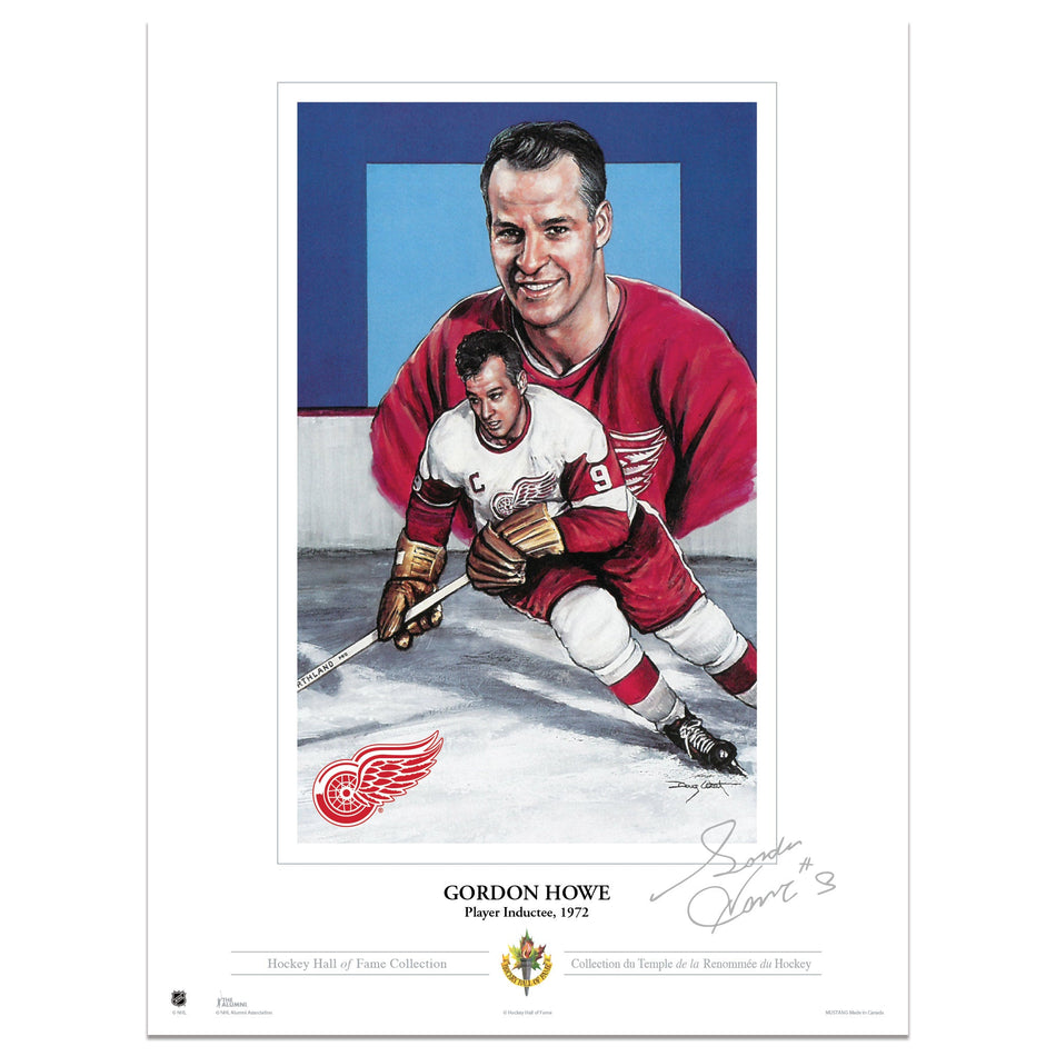 Detroit Red Wings Memorabilia | Gordie Howe Collectors Card Print 12"x16"