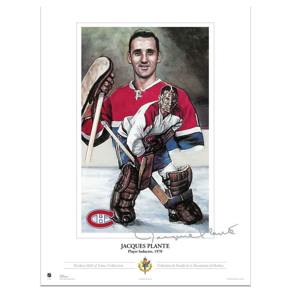 Montreal Canadiens Memorabilia | Jacques Plante Collectors Card Print 12"x16"