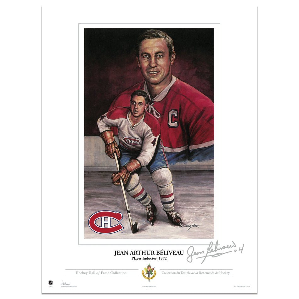 Montreal Canadiens Memorabilia | Jean Beliveau Collectors Card Print 12"x16"
