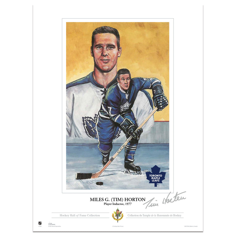Toronto Maple Leafs Memorabilia | Tim Horton Collectors Card Print 12"x16"