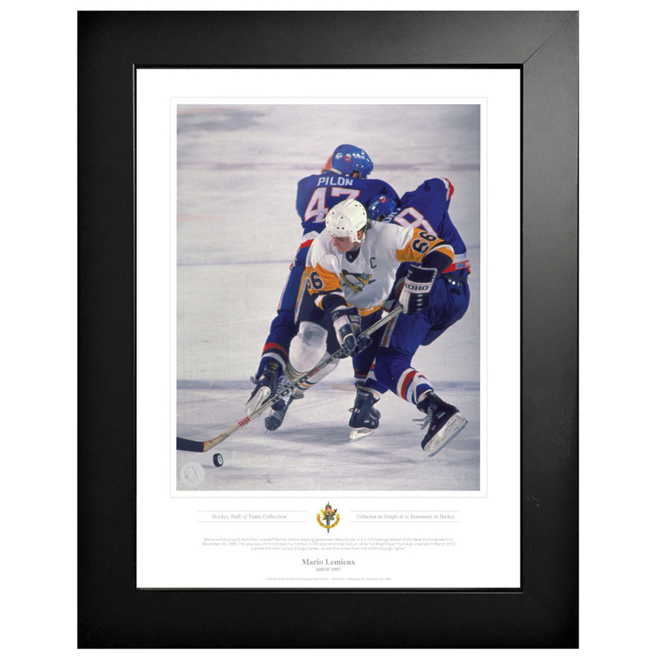 Legends of Hockey - Pittsburgh Penguins Memorabilia - 1997 Mario Lemieux Classic - 12" x 16" Frame