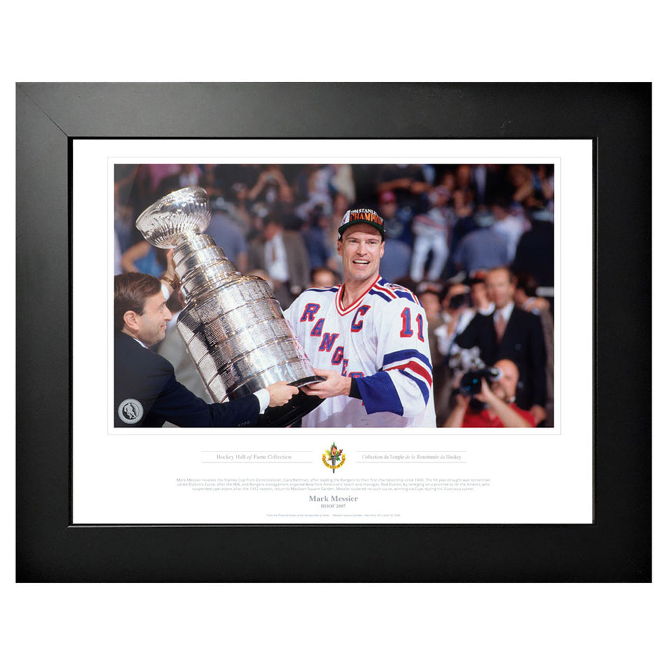 Legends of Hockey - New York Rangers Memorabilia - 2007 Mark Messier Stanley Cup Classic - 12" x 16" Frame