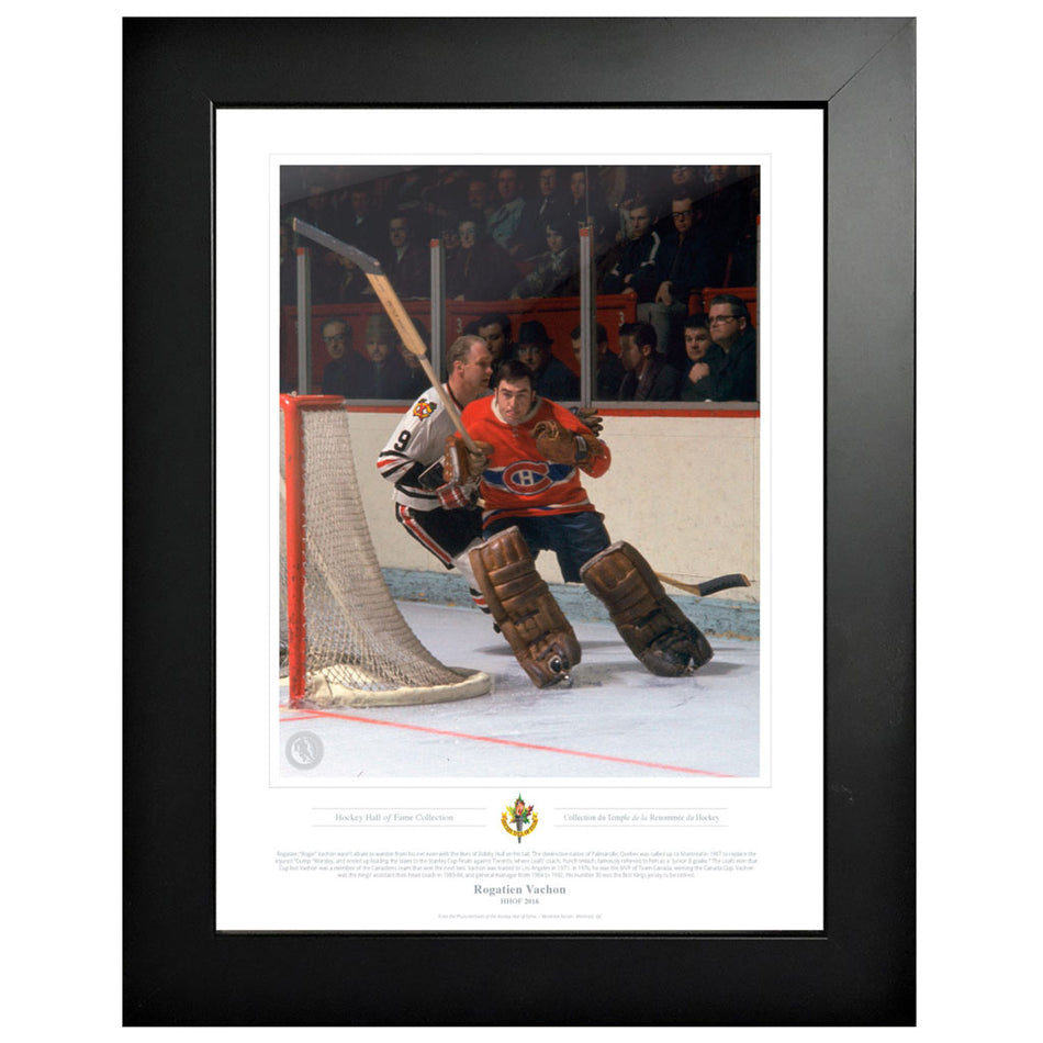 Legends of Hockey - Montreal Canadiens Memorabilia - 1967 Rogatien Vachon Classic - 12" x 16" Frame