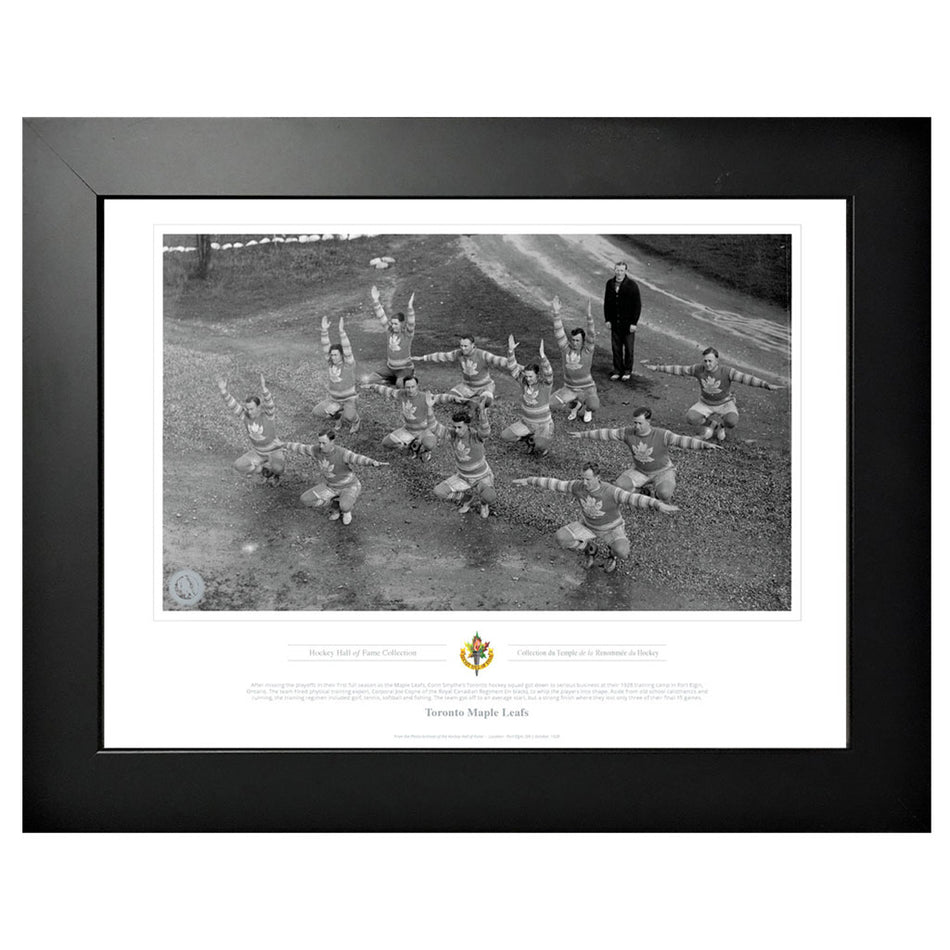 Legends of Hockey - Toronto Maple Leafs Memorabilia - Conn Smythe's Squad Black & White Classic - 12" x 16" Frame
