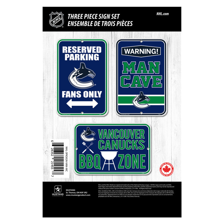 Vancouver Canucks 3 Pack Mini Sign Set