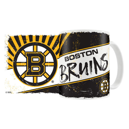 Boston Bruins Mug & Coaster Set - 2 Pack 15oz Mugs | 8 Pack Coasters - Sports Decor