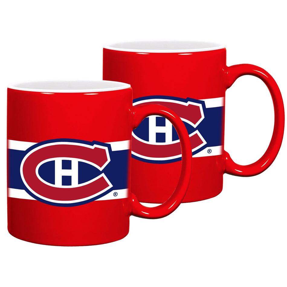 Montreal Canadiens Stripe Ceramic Mug Set