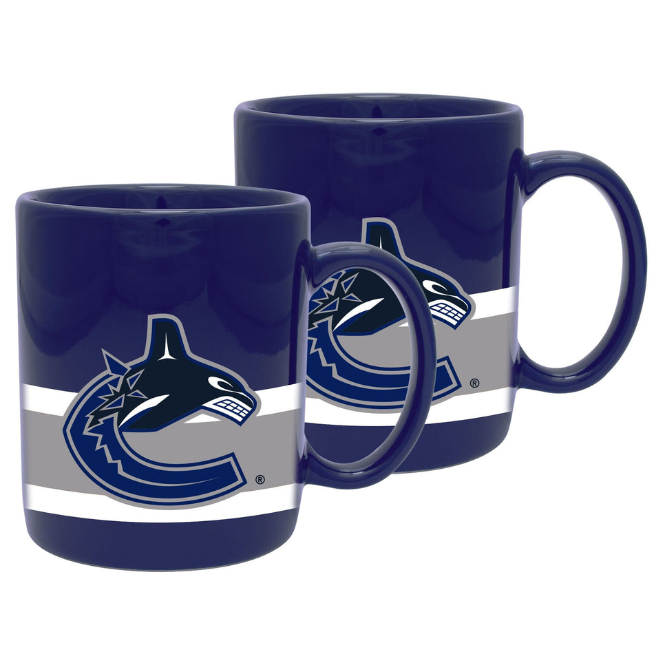 Vancouver Canucks Stripe Ceramic Mug Set