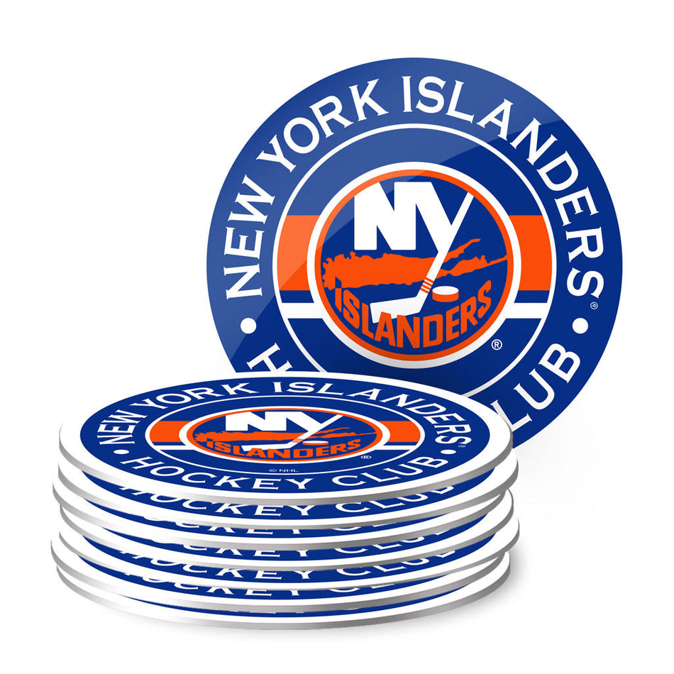 New York Islanders 8pk Coaster Stripe Design Set
