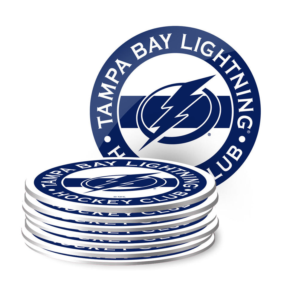 Tampa Bay Lightning 8pk Coaster Stripe Design Set