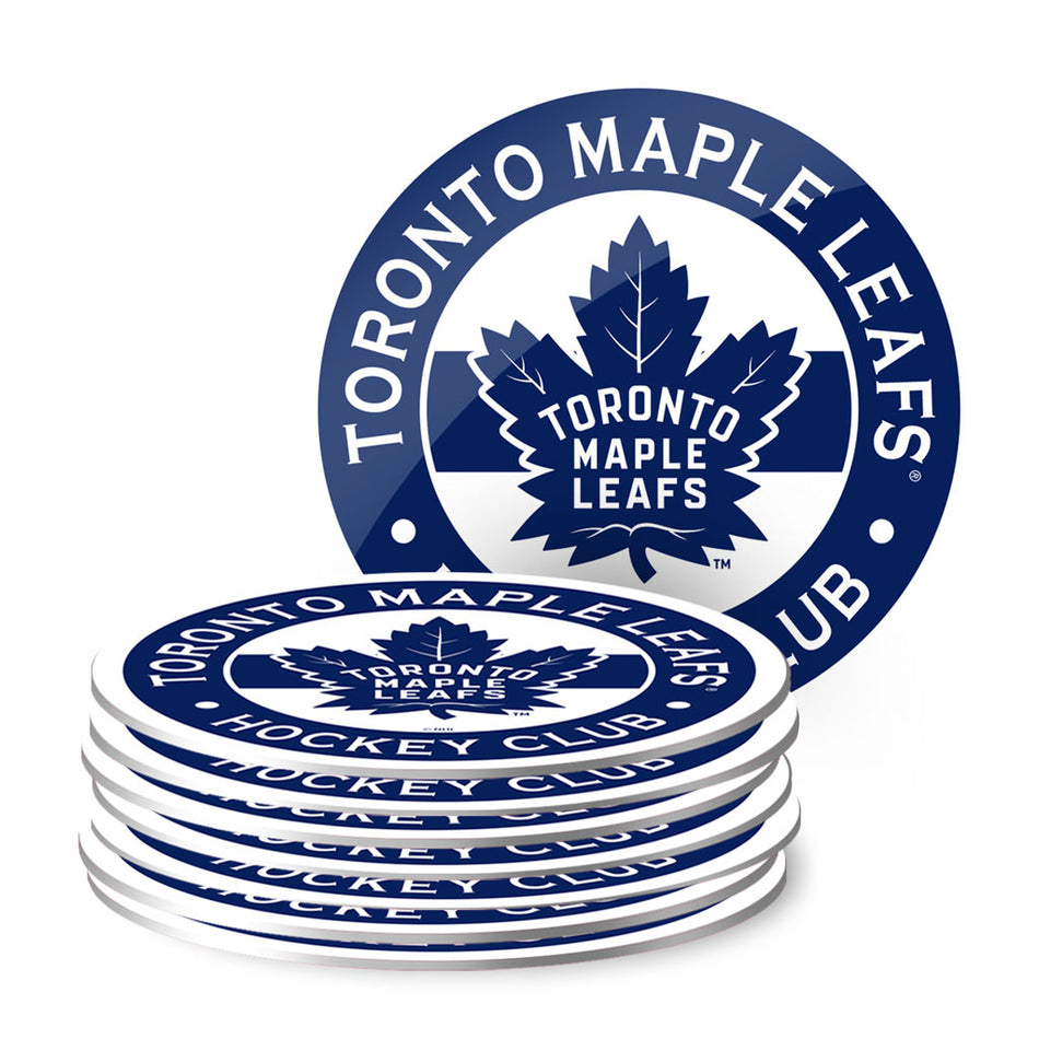 Toronto Maple Leafs Eight Coaster Stripe Design Set