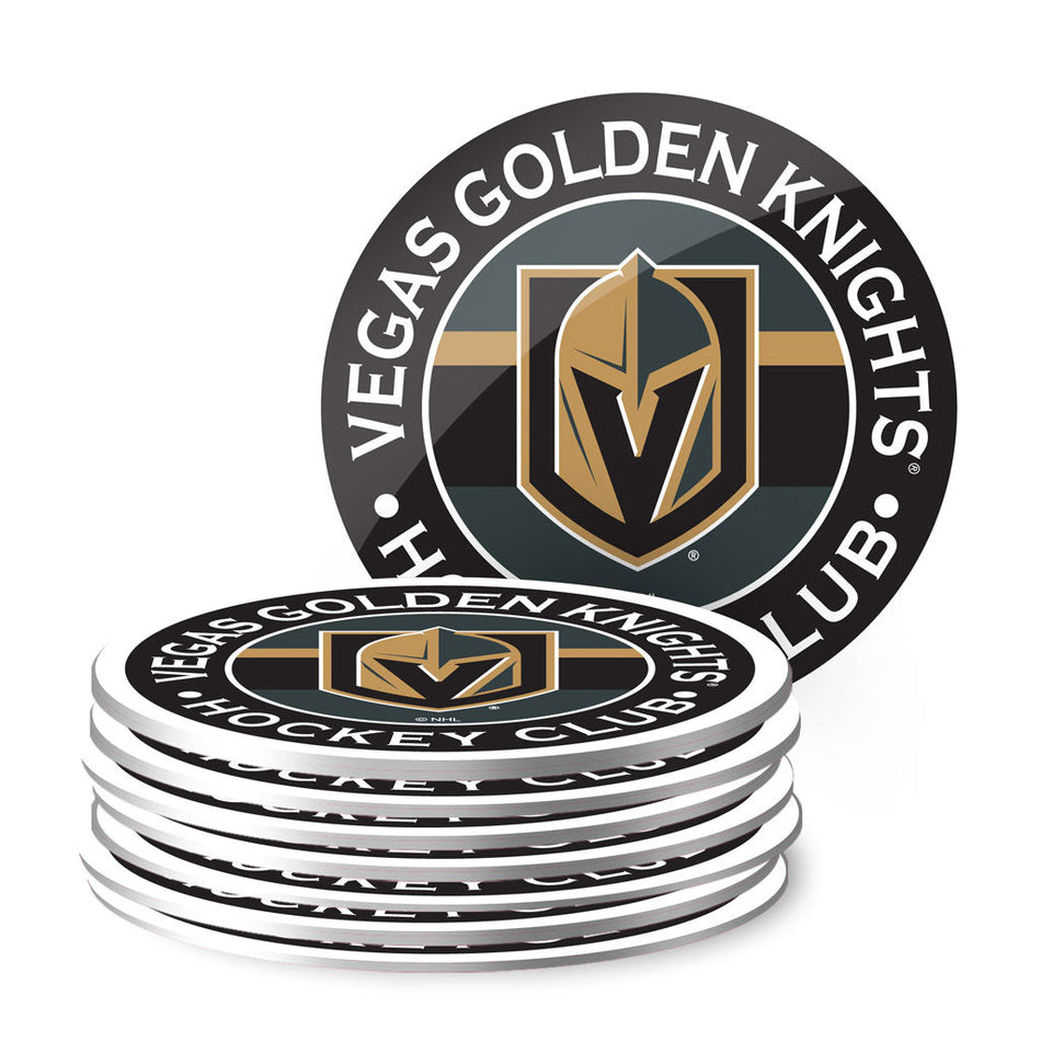 Vegas Golden Knights 8pk Coaster Stripe Design Set