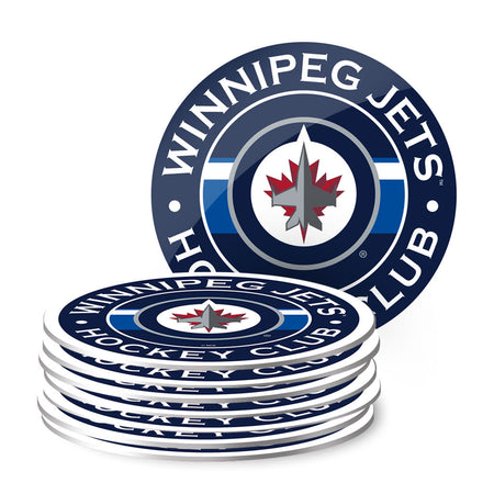 Winnipeg Jets Mug & Coaster Set - 2 Pack 15oz Mugs | 8 Pack Coasters - Sports Decor