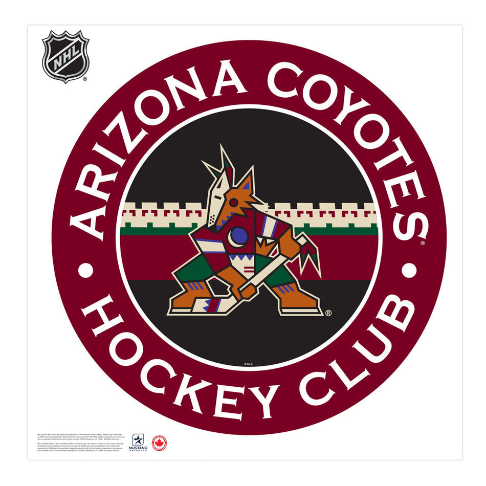 Arizona Coyotes 36x36 Team Repositionable Wall Vinyl Stripe Design